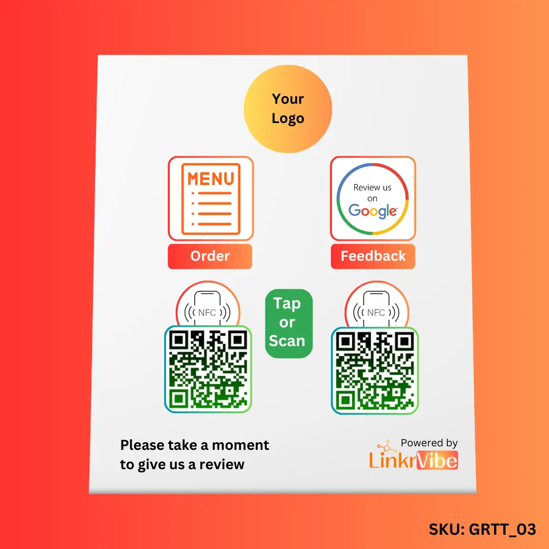 QR Menu & Google Review Table Top